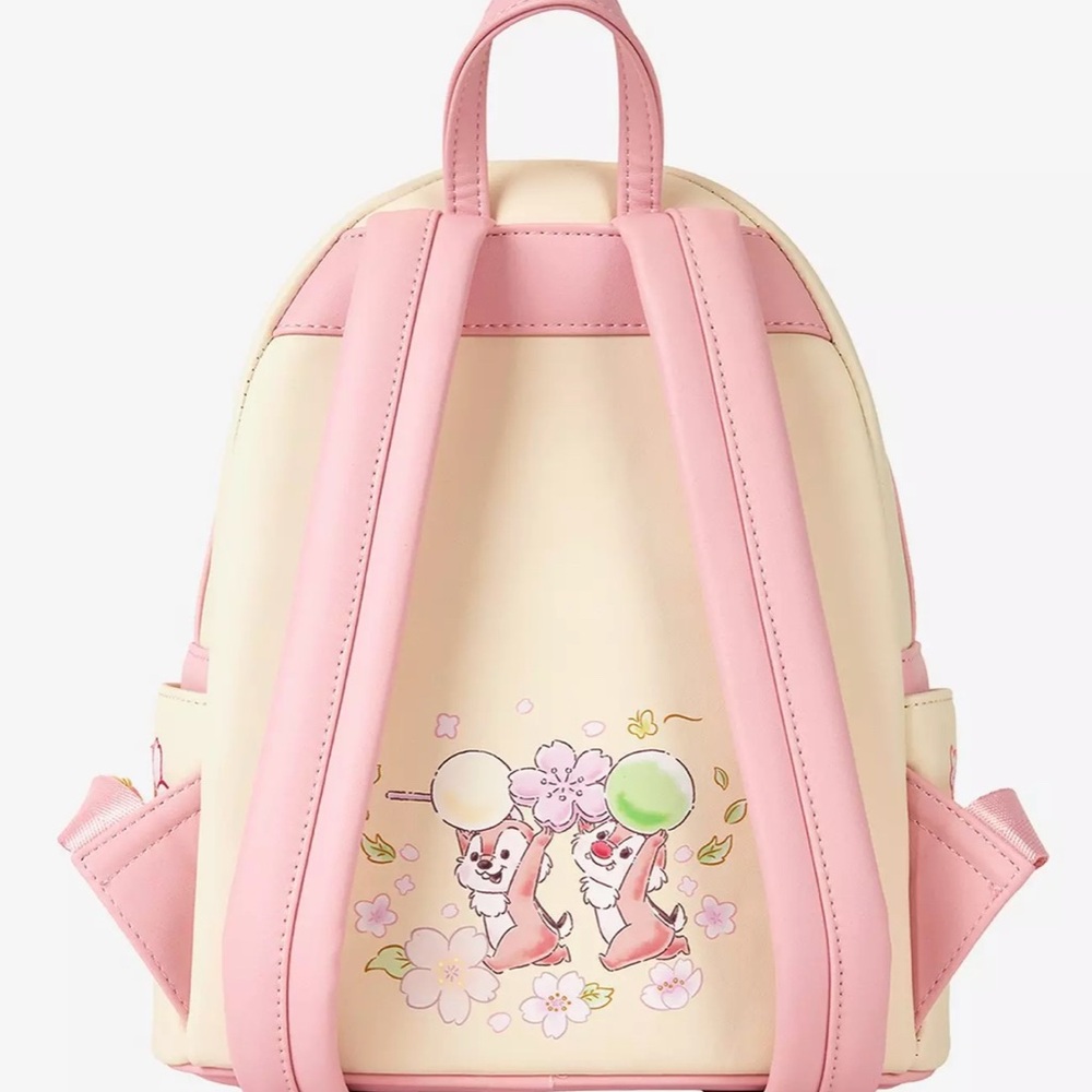 Loungefly Disney Chip and Dale Cream and Pink Backpack - Picture 2 of 2
